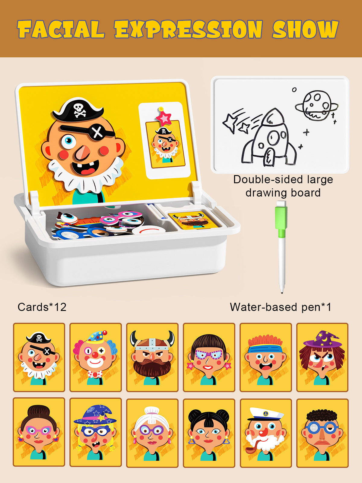 💥 50% OFF 🧩 Magnetic Face Puzzle | Creative Learning Toy 👶