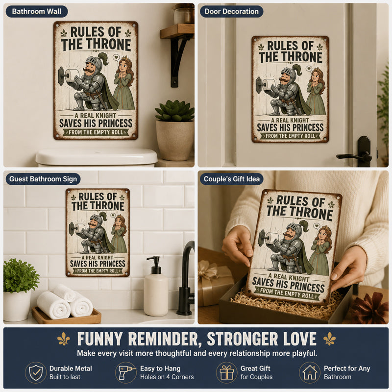 Never Argue Over Empty Rolls Again 🚽 Funny Toilet Paper Sign for Couples