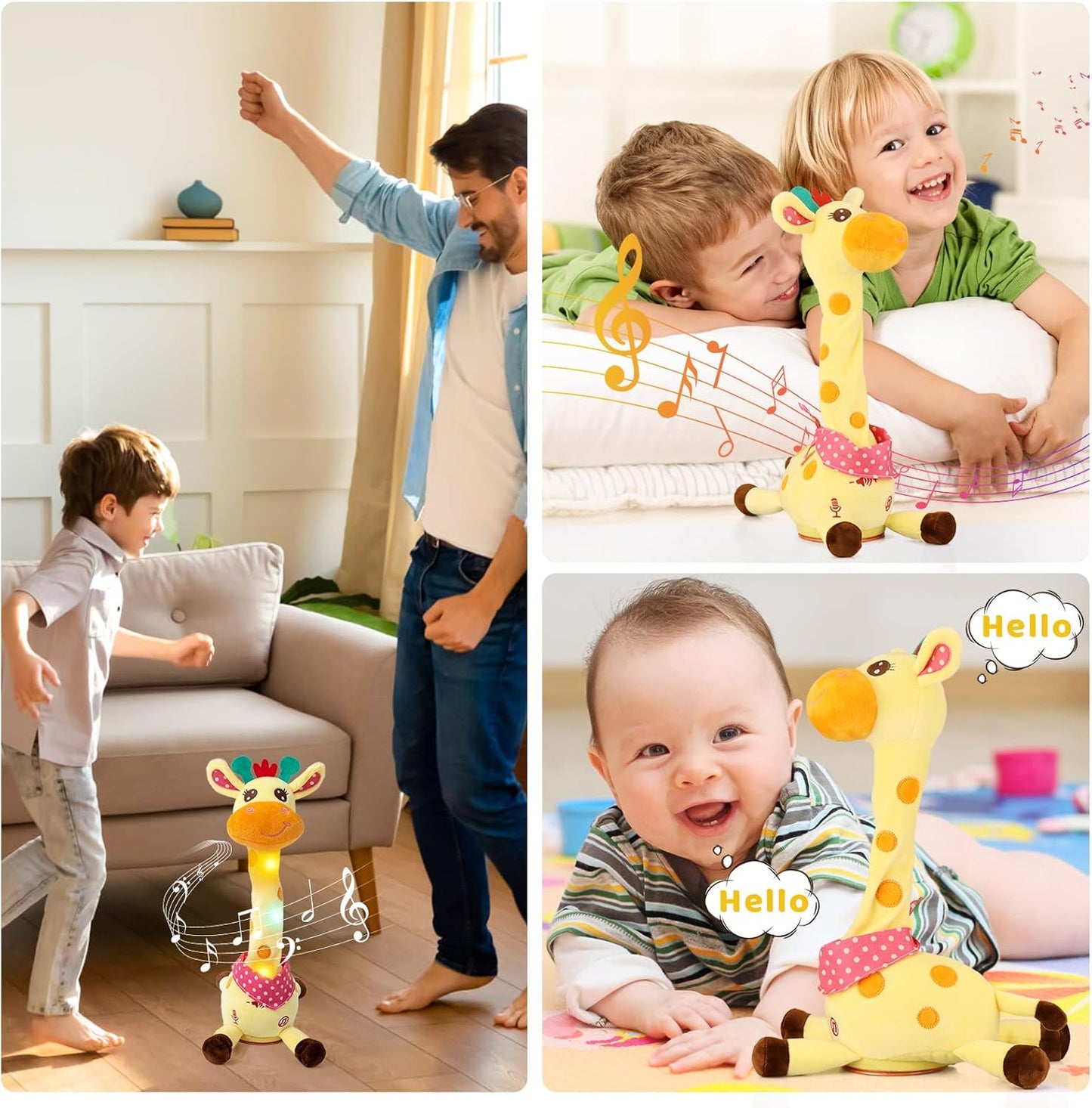 🎉 Bestseller Giraffe Plush Toy | Sings, Dances & Repeats What You Say (Interactive) 🦒🎶