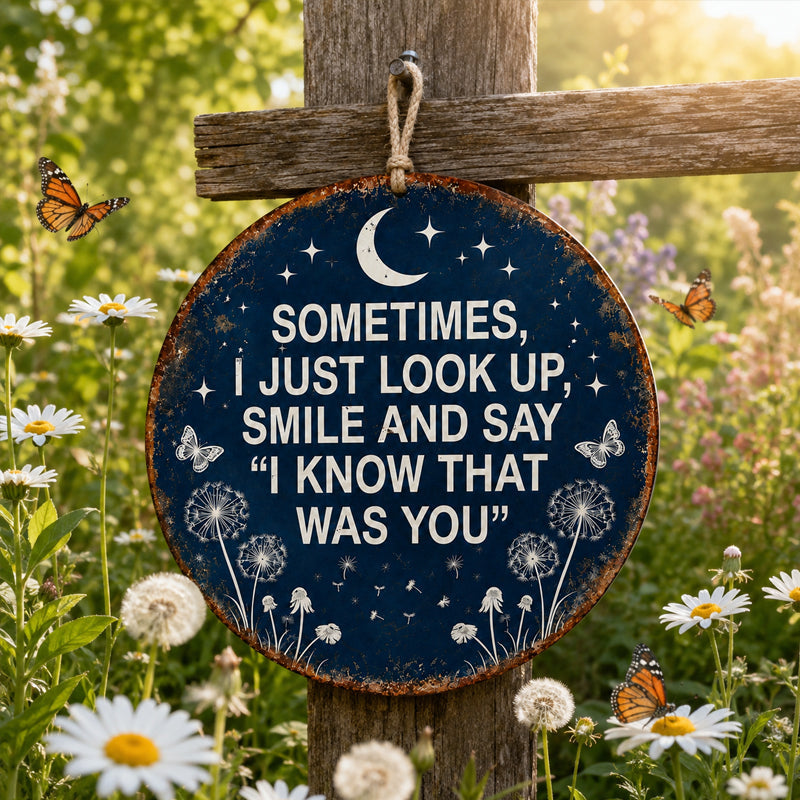 “I Know That Was You” Memorial Sign – Keep Their Loving Presence Forever Blooming in Your Sanctuary 🌙