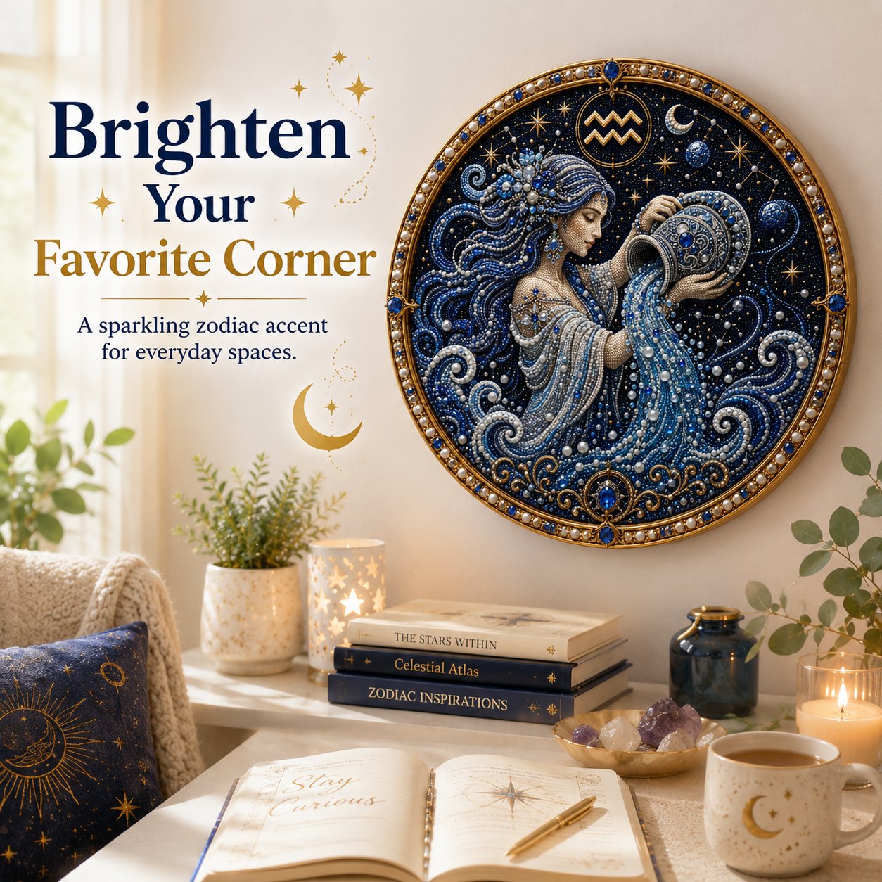 🎁 The Most Thoughtful Personal Gift: 3D Zodiac Gem & Pearl Art