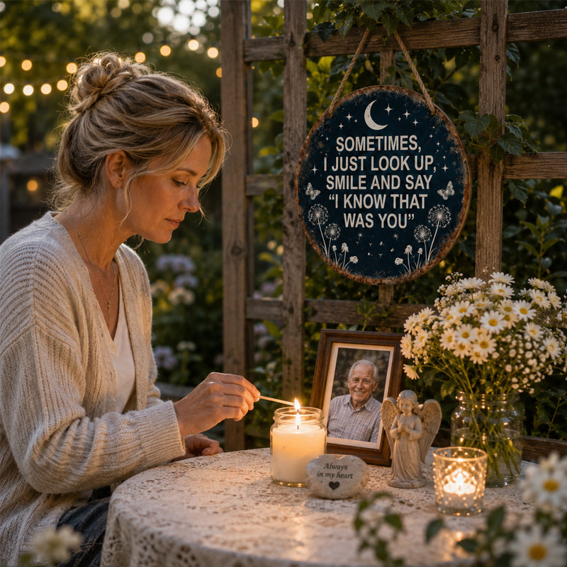 “I Know That Was You” Memorial Sign – Keep Their Loving Presence Forever Blooming in Your Sanctuary 🌙
