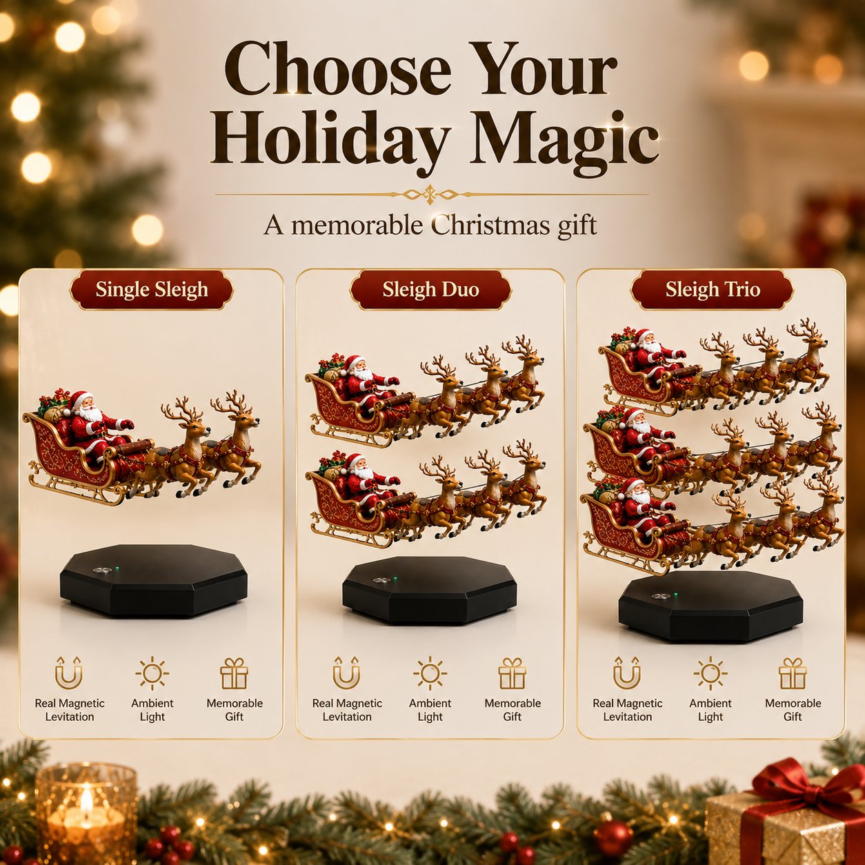 Levitating Santa’s Sleigh — The Floating Christmas Wonder Everyone Will Talk About! 🎅✨