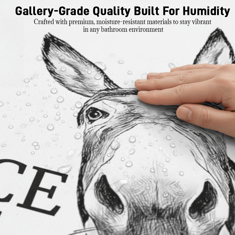 Funny "Nice Ass" Donkey Canvas ✨ Cheeky Bathroom Wall Art 🖼️