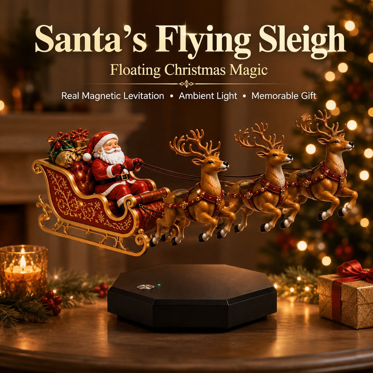 Levitating Santa’s Sleigh — The Floating Christmas Wonder Everyone Will Talk About! 🎅✨