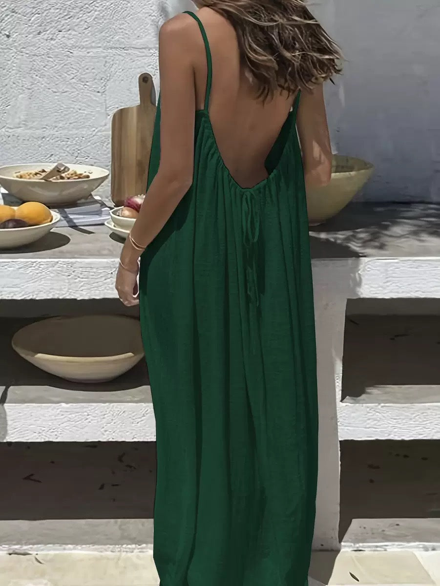 Off-Season Steal 💃 Backless Spaghetti Strap Maxi Dress | 60% OFF ✨
