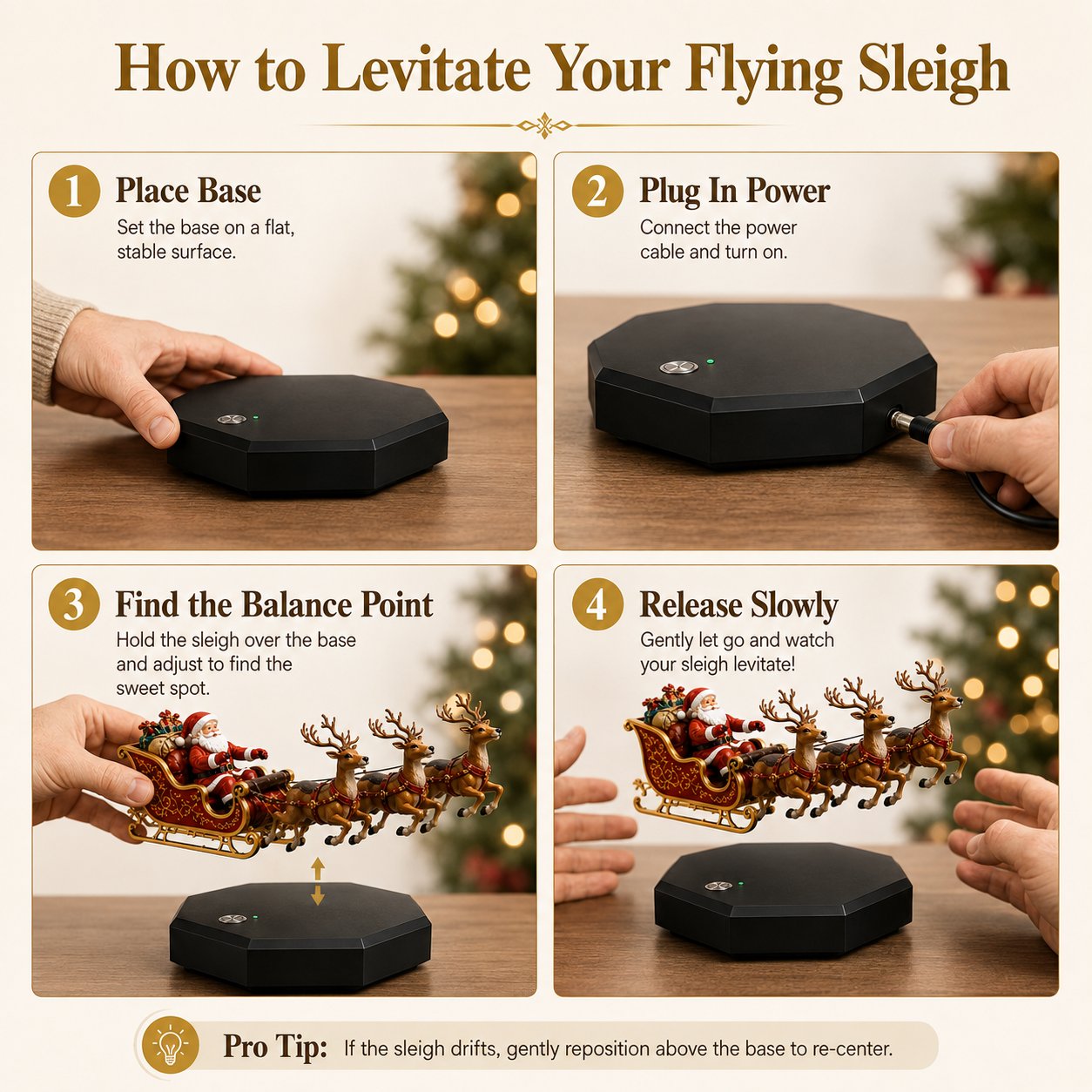 Levitating Santa’s Sleigh — The Floating Christmas Wonder Everyone Will Talk About! 🎅✨