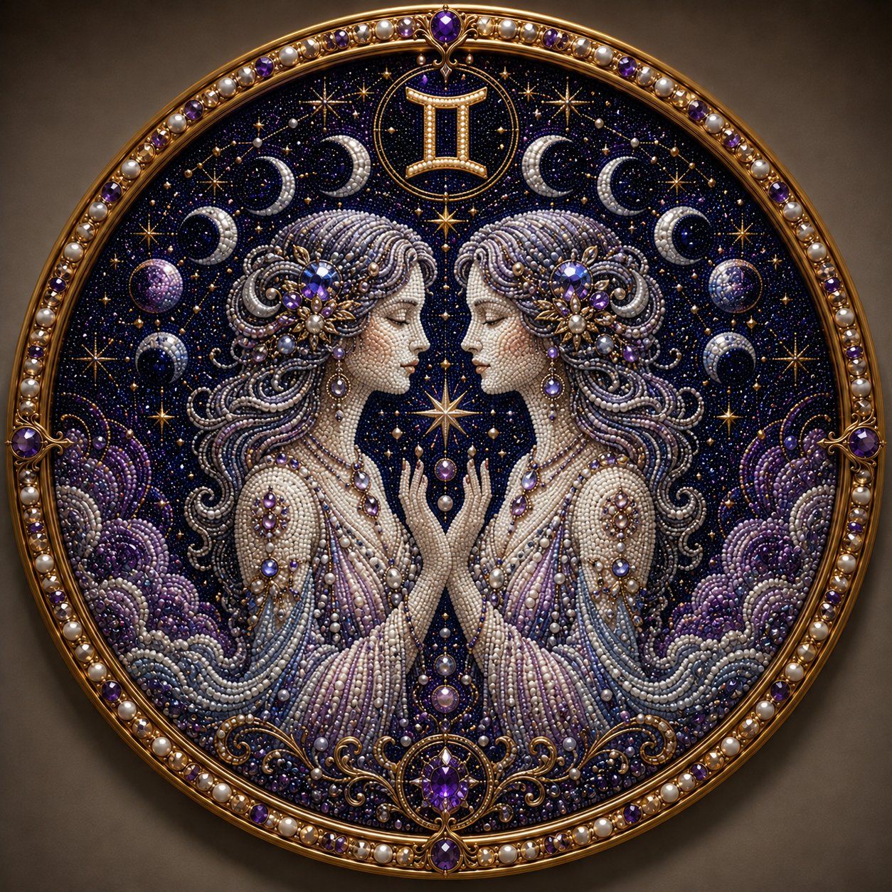 🎁 The Most Thoughtful Personal Gift: 3D Zodiac Gem & Pearl Art