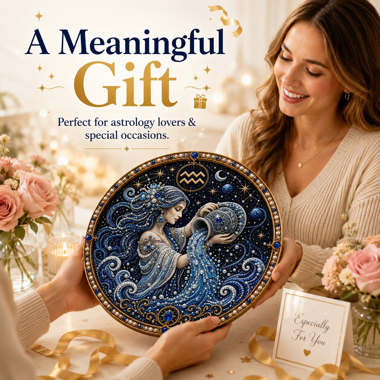 🎁 The Most Thoughtful Personal Gift: 3D Zodiac Gem & Pearl Art