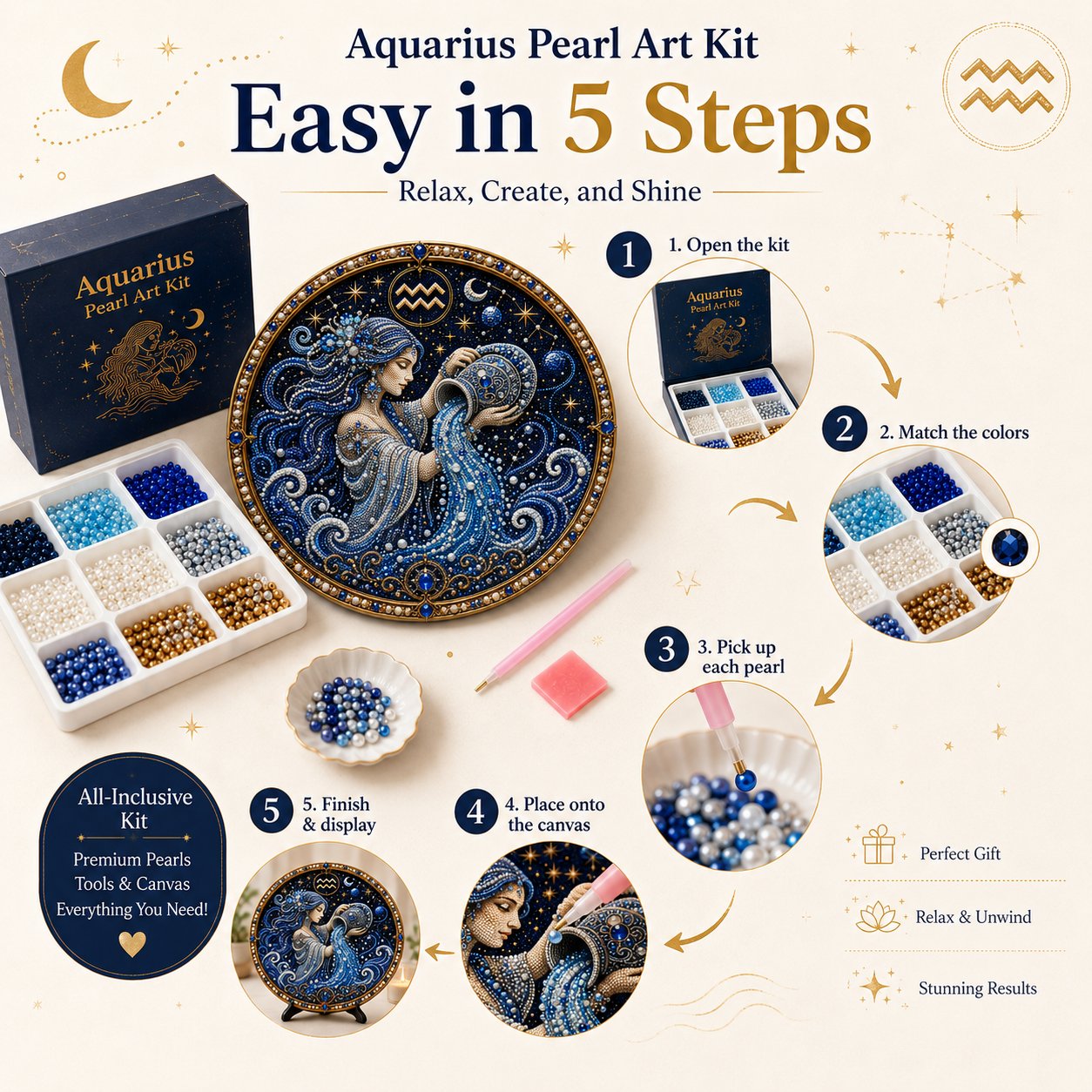 🎁 The Most Thoughtful Personal Gift: 3D Zodiac Gem & Pearl Art