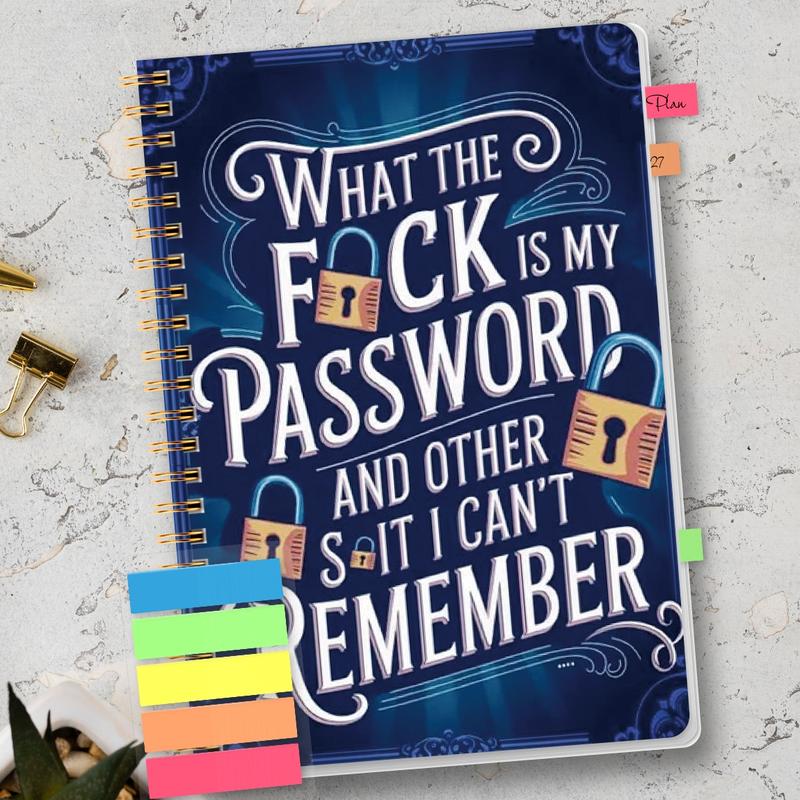 🔐 Password Logbook & Tracker | Home Office Organiser 💼 | Fun ABC Notebook for Websites 🔑