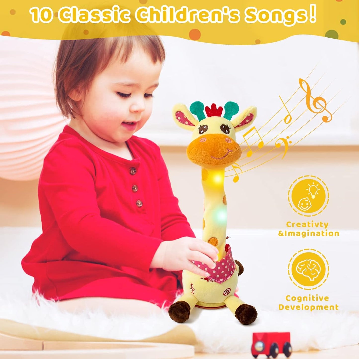 🎉 Bestseller Giraffe Plush Toy | Sings, Dances & Repeats What You Say (Interactive) 🦒🎶
