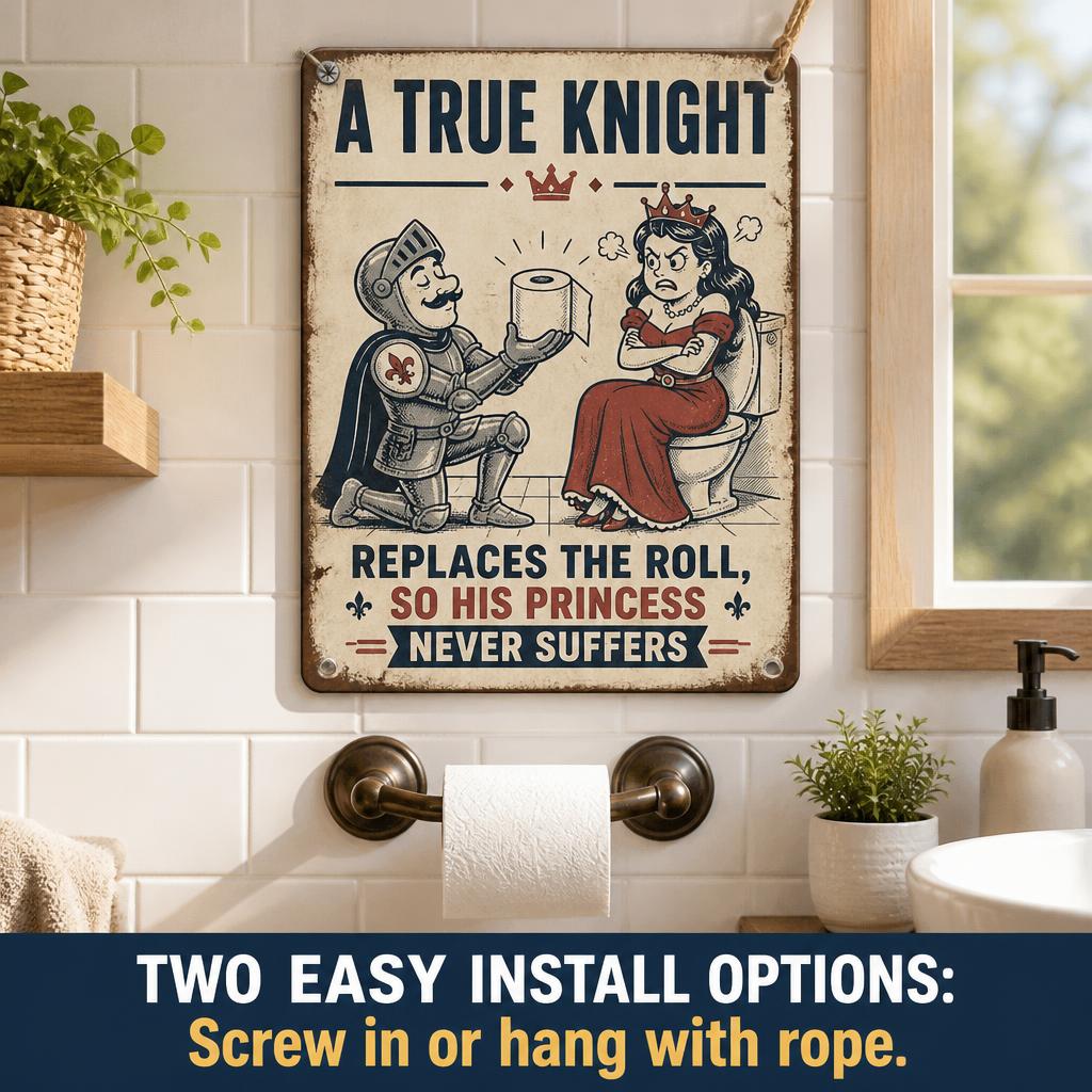 Never Argue Over Empty Rolls Again 🚽 Funny Toilet Paper Sign for Couples