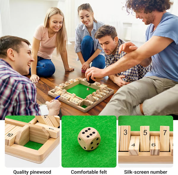 SHUT THE BOX Board Game 🎲 | Fun Family Dice Game